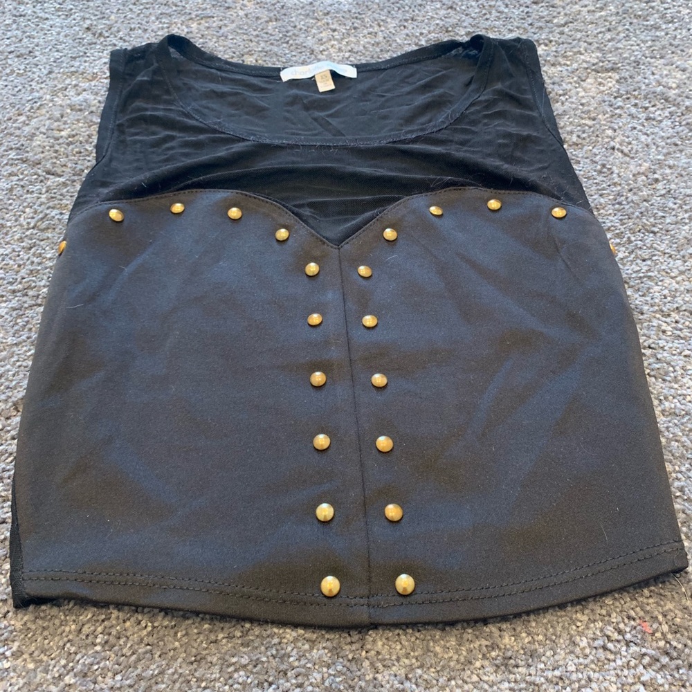 Charlotte Russe black mesh top